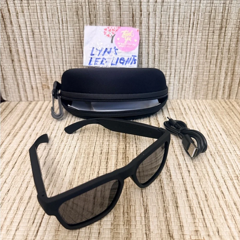 Waterproof Bluetooth Smart Glasses - Black